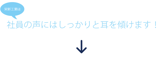 社員の言葉にはしっかりと耳を傾ける職場